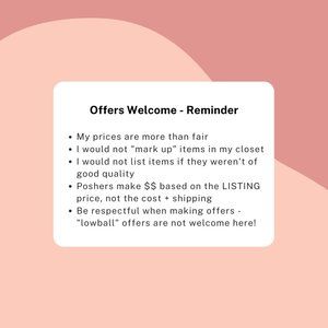 Reasonable Offers Welcome🌿